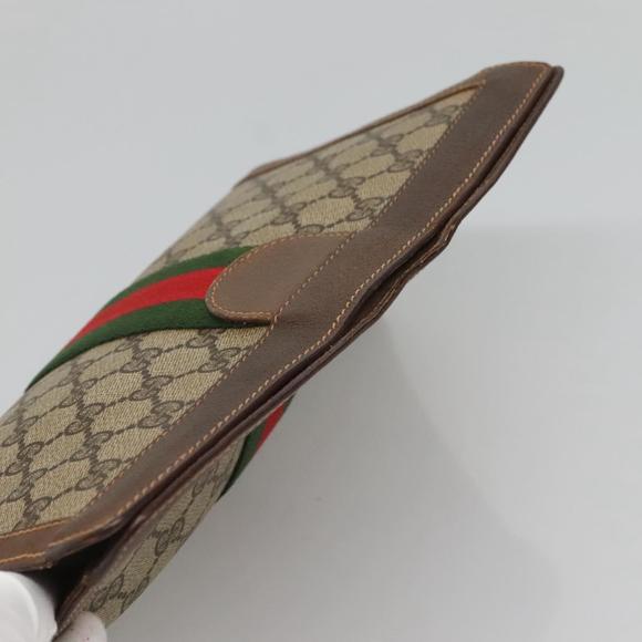 GUCCI GG Supreme Web Sherry Line Clutch Bag PVC Beige 89 01 002 Auth BA2440 - Picture 5 of 16